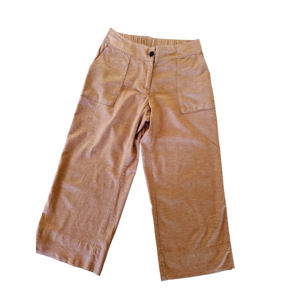 J Jill Pure Elements Hemp Blend Capri Pants Women Size xs Petite Natural Vibe